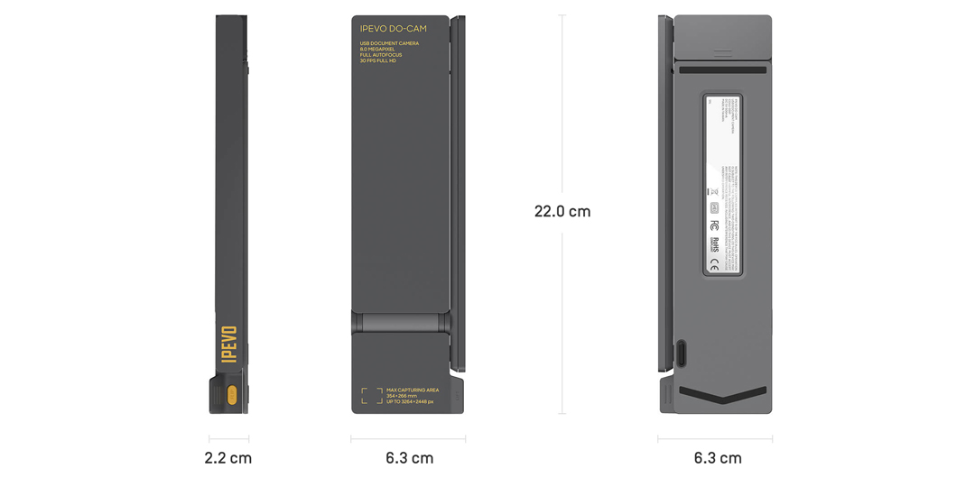 IPEVO DO-CAM USB Dokumentenkamera zusammengefaltet
