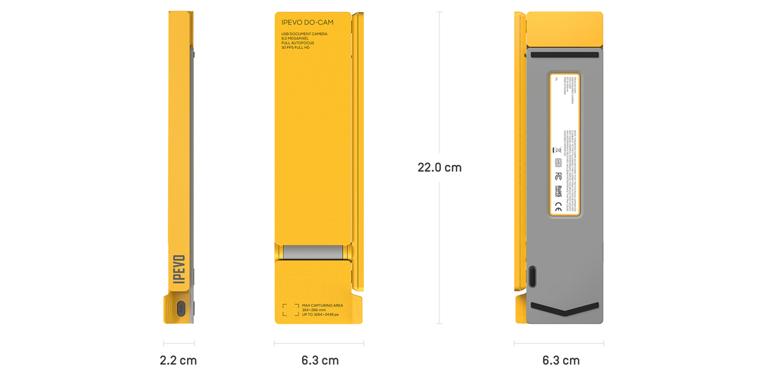 IPEVO DO-CAM Creator's Edition USB Dokumentenkamera zusammengefaltet