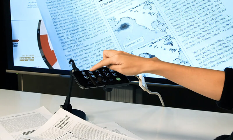 Schritte, um iDocCam auf Ihrem Smartphone über ein HDMI-Kabel direkt mit einem Monitor zu verbinden