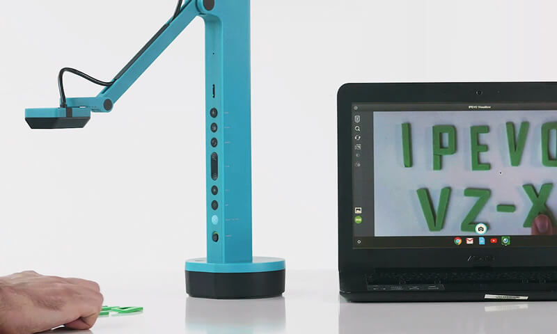 Erfahren Sie, wie man die IPEVO-VZ-X-Dokumentenkamera mit Visualizer an ein Chromebook anschließt
